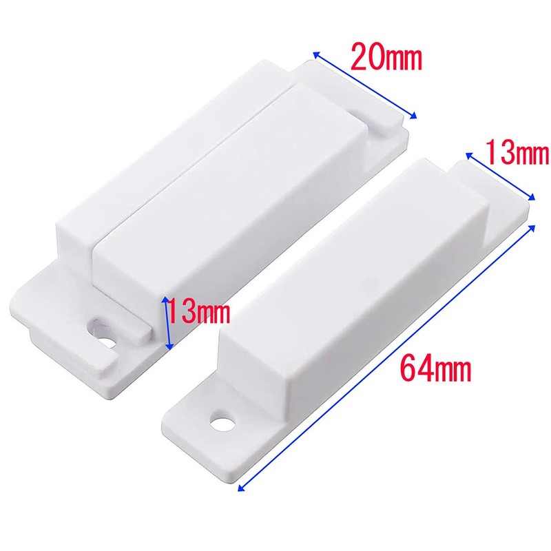 GUUZI 4 Sets MC-31B White Surface Mount Wired NC-NO Door