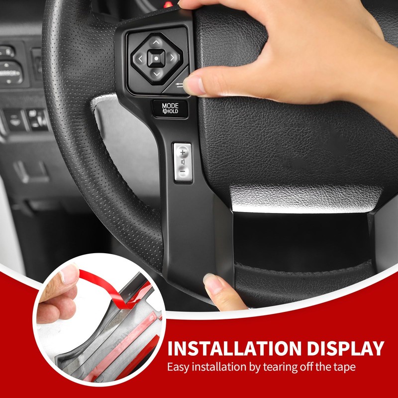 JeCar Steering Wheel Overlay Trim Cover Interior Accessories Fit for