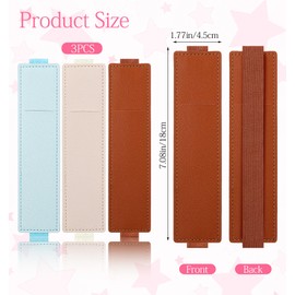 3Pcs Pen Holder for Notebook, Adjustable Notebook Pen Holder, PU Leather Pencil Case, Pencil Holders Notebooks, Planners, Binders and Books