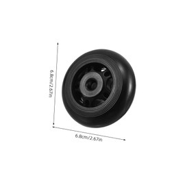 KOMBIUDA 4pcs Fitness Equipment Accessories Fitness Roller Accessory Replacement Wheel Gym Wheels Wheel for Gym Equipment Wear-Resistant Fitness Wheel Exercise Wheel Fitness Wheels Black Pp