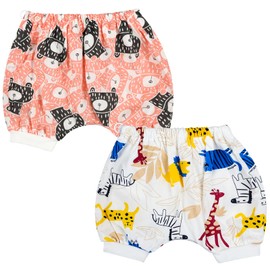 MOEMOE BABY Leakproof Bedwetting Diaper Pants Absorbent Overnight Diaper Short for Boys and Girls 2 Packs Pink