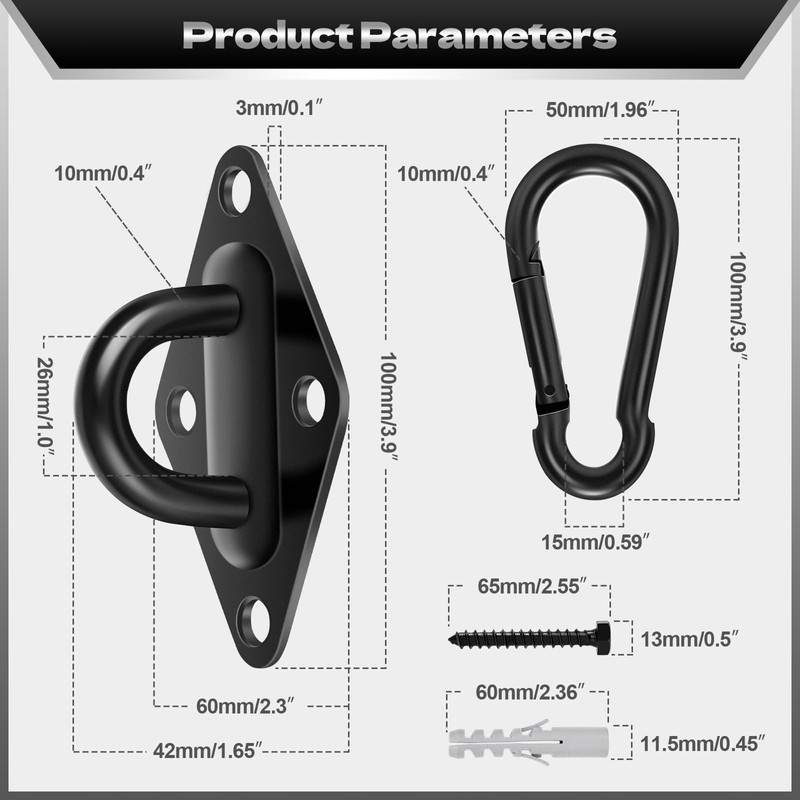 Hammock Hooks Hanging kit- Hammock Hooks Heavy Duty with 4Pcs