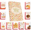 Thanksgiving Cards with Envelopes, 18 Pack – 9 Assorted Designs,