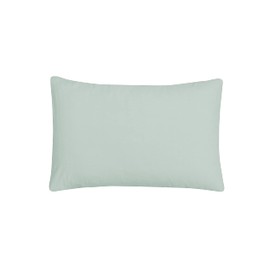Sleepdown 100% Bamboo Cotton Housewife Pillowcase Pair - Plain Dyed Bedding Super Soft Sheeting Warm Cosy Breathable Bed Linen - Sage Green - 20" x 30"