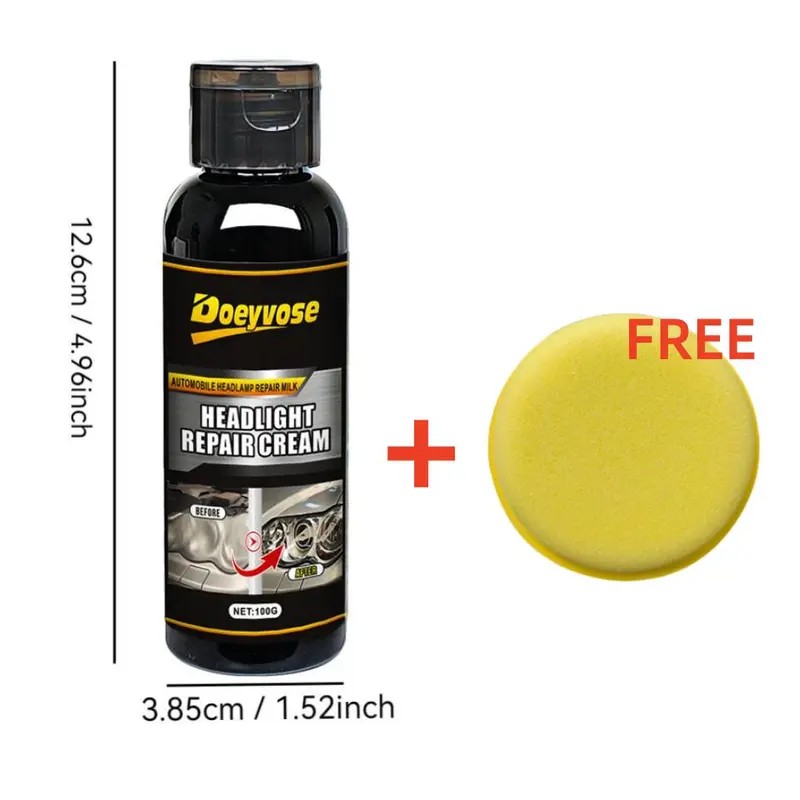 Universal Headlight Restoration Kit with Sponge – Car Headlight Lens