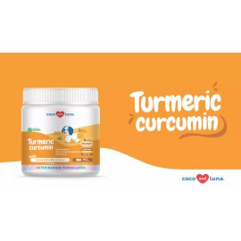 Coco and Luna Turmeric Curcumin for Dogs - Collagen, BioPerine, Fish Oil - Ease Inflammation
