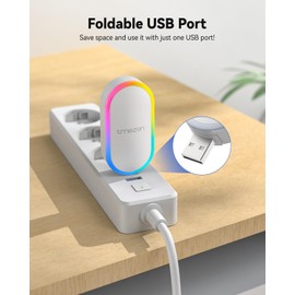 TMEZON Wireless Doorbell Set, Outdoor Front Door Bell with Waterproof Portable Wireless Doorbell with USB Receiver, 60 Melodies, 5 Volume Levels, Colourful RGB Doorbell for Home