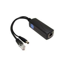 REVODATA Gigabit PoE Splitter 12V/2A DC 5.5 x 2.1 mm Plug, 48V PoE to DC 12V/2A Output, 10/100/1000Mbps Standard IEEE802.3af/at, Active PoE Adapter Splitter for IP Camera/AP/Smart Home (PS5712TG)