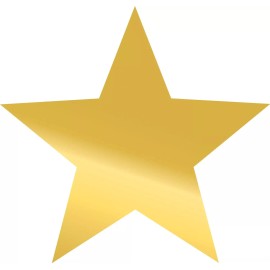 MACO 1/2 inch Gold Stars, Gold Foil Self Adhesive Specialty Labels by Maco (OS-500)