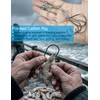 Hlotmeky 100pcs Fishing Hooks with Leader (100pcs-1/0)