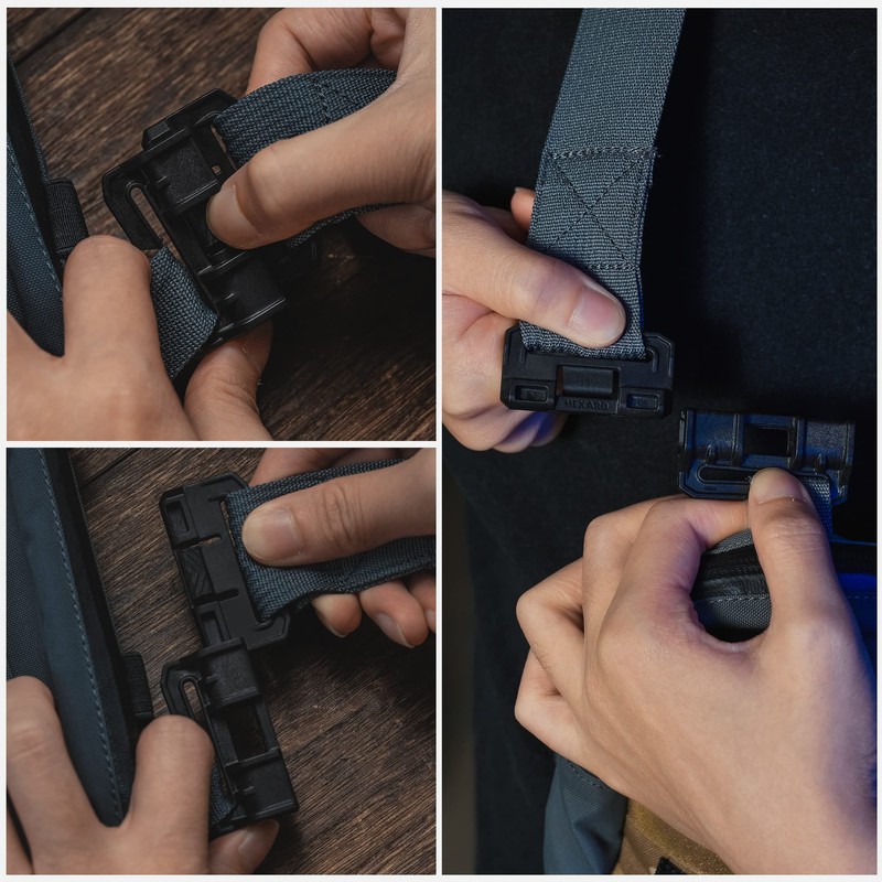 TACTICAL_GEEK TGCodeG5 Quick-Release Buckles: No-Sew, 2 Pack Durable PA66 Nylon