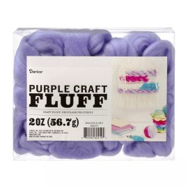 Darice Purple/Violet Craft Fiber Acrylic Faux Roving Macrame Craft Supply 2 oz