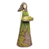 Fairy Garden Statue with Bird Feeder Lawn Resin Ornaments Garden