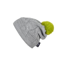 Sterntaler Girls' Knitted Hat Colourful Bobble Hat, silver mel.