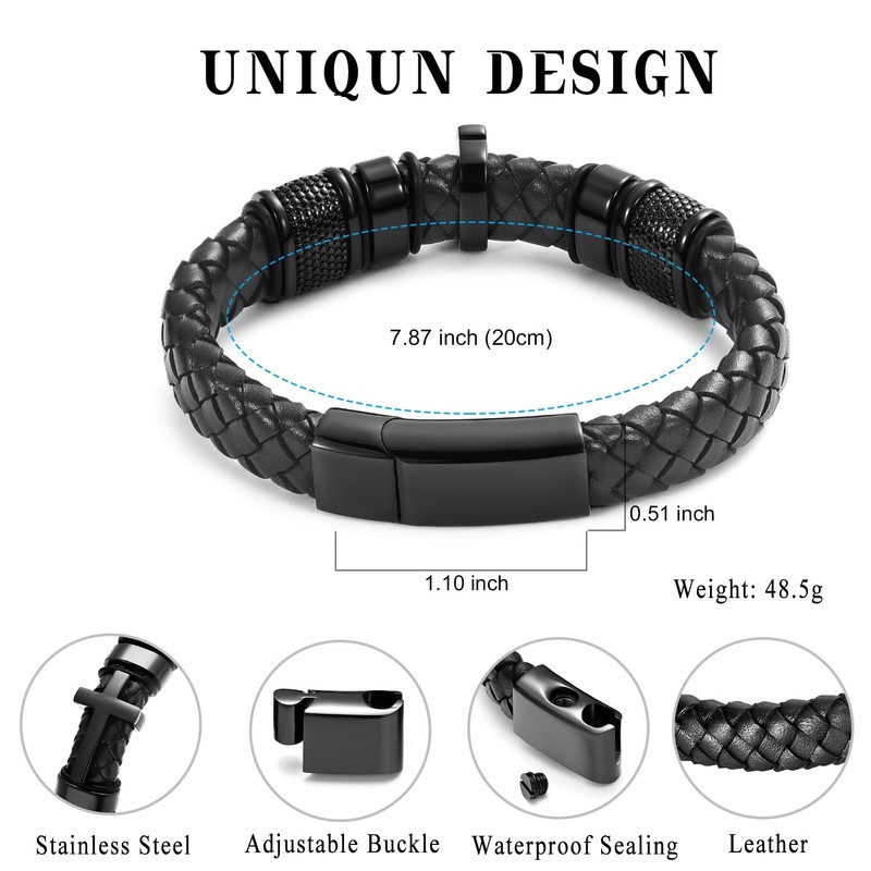 Minicremation Cremation Jewelry Urn Bracelet for Ashes for Men Keepsake