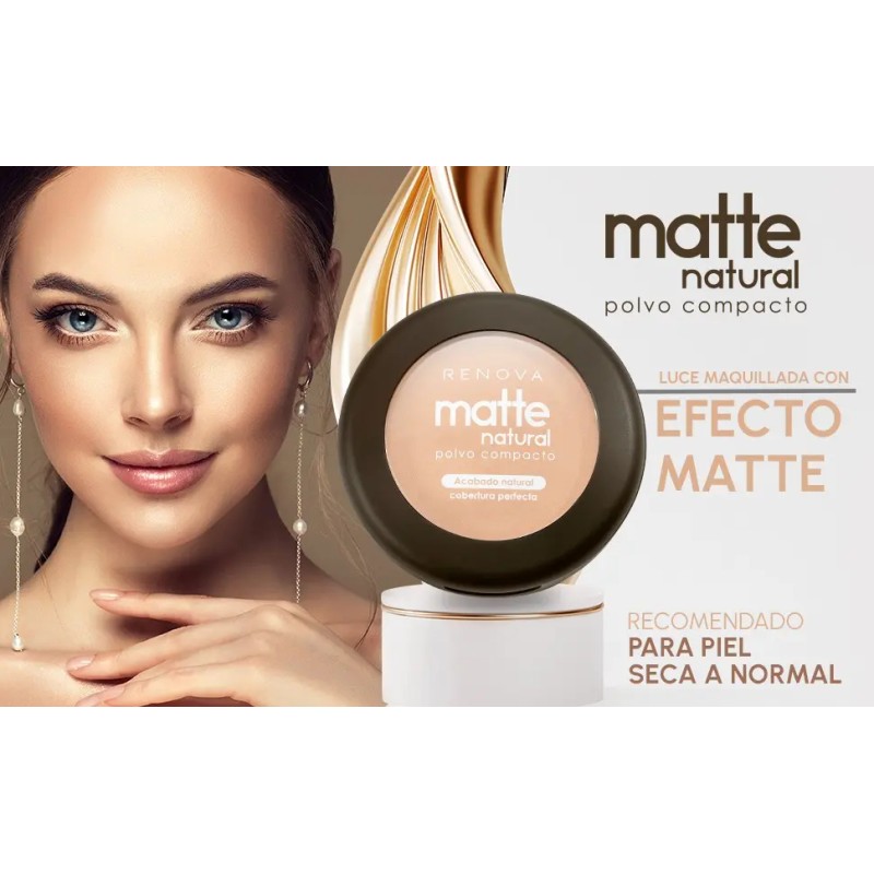 Maquillaje En Polvo Matte Natural 10g Renova