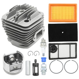 LIDSCURA 4223 020 1200 49 MM Cylinder Kit with Air Fuel Filter Decompression Valve Spark Plug, Replacement for Stihl TS400 Concrete Cut-Off Saw
