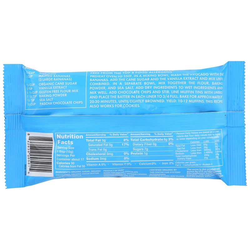 Pascha Chocolate Baking Chip 55% Caca, 8.8 oz