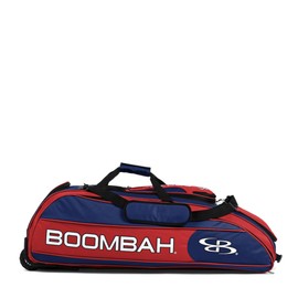 Boombah Beast Rolling Bat Bag - 40" x 14" x 13" - BB2C23 Royal/Red - Holds 8 Bats, Glove and Shoe Compartments
