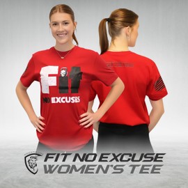 Fit No Excuses Women's T-Shirt - Motivational Gym Tee for Workouts, Running, Yoga & Casual Wear, Athletic Fitness Activewear