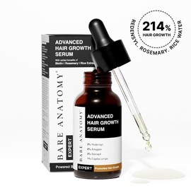 Bare Anatomy Advanced Hair Growth Serum | 3% Redensyl + 4% Anagain + 3% Baicapil + 1% Capilia Longa, Rosemary, Biotin & Rice Extract | Hair growth & Hair fall control serum for Women & Men | Pack of 3