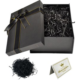 Black Gift Box, 29 x 21 x 10.5 cm Extra Large Gift Box with Lids and Silk Ribbon, Party Present Boxes Specially Designed for Valentine Day, Present Birthdays, Holidays, Anniversaries Gift(Black)