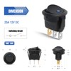 Nilight 12PCS 12V Blue Round Toggle LED Switch 20A 12V