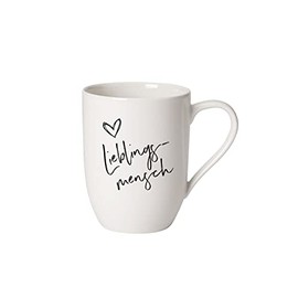 Villeroy & Boch - Statement, mug, “Lieblingsmensch”, 280 ml, premium porcelain, white