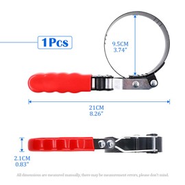 Glarks 3.2'' to 3.8'' Large Swivel Oil Filter Wrench