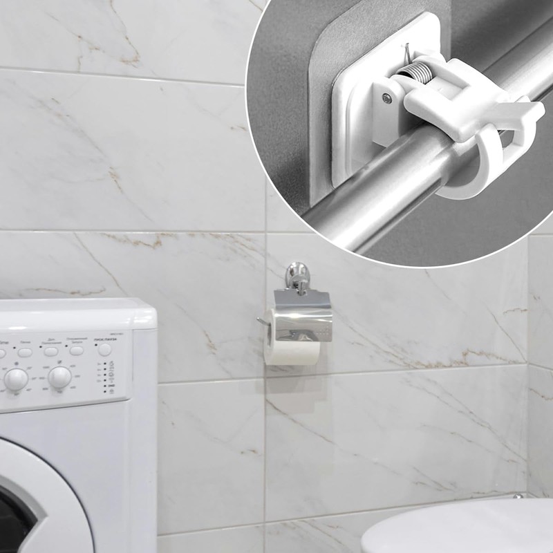 Thyonta 4 PCS Curtain Rod Hooks Curtain Rod Clip Holder