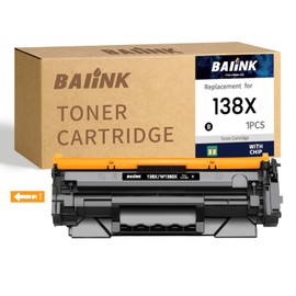 BAIINK 138X Toner Cartridge (with CHIP) Black Replacement for HP 138X W1380X 138A W1380A Compatible for HP Laserjet Pro 3001dw 3001fdw MFP 3101fdw Printer (1 Black, with Chip) High-Yield