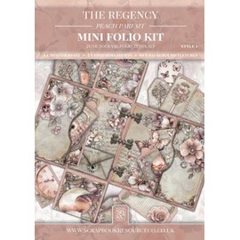 The Regency Peach Parfait Mini Folio Kit: Junk Journal Folio Template Style 1