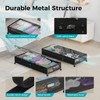 oylik Large Under Bed Storage with Wheels, Metal Under Bed