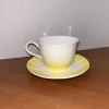 Caldo Freddo ~ Yellow & White Porcelain Tea Cup and