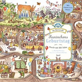 Insel Verlag 9783458643234 Bear in the Bear Forest. Rabbit Birthday Puzzle with 100 Pieces for Children from 4 Years, White