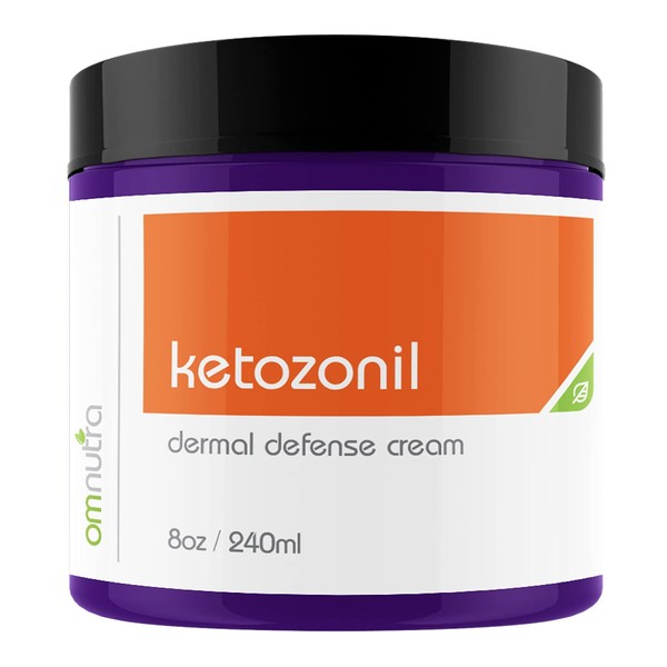 OmNutra Ketozonil Extra Strength Skin Defense Cream For Skin - 8OZ OTC Organic Based Athletes Foot Cream Jock Itch Cream