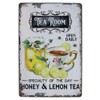 SUMIK Tea Room Honey Lemon Tea, Metal Tin Sign Plaque