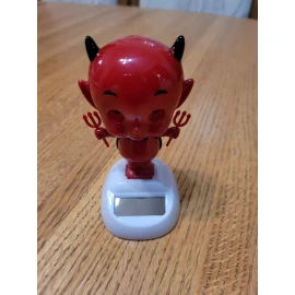 Unbranded Solar Powered Dancing Devil Black Cape And Pitch Forks Dances Under Light
