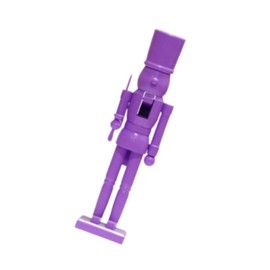 Perfeclan Nussknacker-Figur, Statue, Weihnachtsdeko, Foto-Requisiten, Kunsthandwerk, Ornament, Weihnachts-Nussknacker-König für Weihnachtsschlafzimmer, LILA