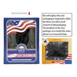 DOL Sea Cucumber Wild Caught, 40-50pcs 5-6 Years Sun Dried Atlantic Black Pin Supplement All Natural Nutritious,大西洋岩刺參 小黑刺海參 40-50头 - in box (Medium 8oz/box)