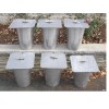 6 MAPLE SYRUP Aluminium Sap BUCKETS + 6 Lids Covers