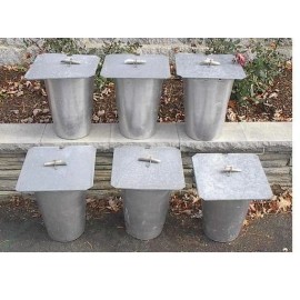 6 MAPLE SYRUP Aluminium Sap BUCKETS + 6 Lids Covers + 6 Taps Spouts Spiles