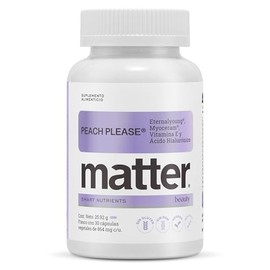 Matter Peach Please, Suplemento con Eternalyoung®, Myoceram® RPS, Ácido Hialurónico y Vitamina E, Apoya la Vitalidad y Apariencia Saludable de la Piel