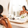 sourcing map Makeup Brush Holder, 360 Rotating Makeup Brushes Organizer,