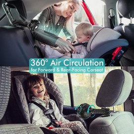 Portable Electric Fan, Mini Handheld Fan USB Rechargeable, 360° Adjustable Stroller Fan, 12pcs LED Camping Light, 3 Speed, Battery Operated, for Travel, ventilador recargable (Pink)