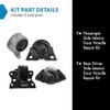 TRQ TRQ Engine Motor & Automatic Transmission Mounts Kit Set