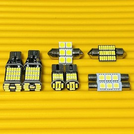 Super Explosive Edition! X-Trail T32 Series Room Lamp, Back Lamp, License Plate Light, T16, T6.3, 31mm, T10 LED, Set of 8, White, Nissan Parts