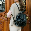 Goinsound Quilted Mini Backpack for Women, Vegan Leather Convertible Backpack