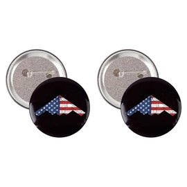 2 Pack B2 Bomber Pins B-2 Stealth Bomber Flag Pin And Button Badges Lapel Round Chest Pins Brooch Decor