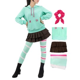 C-ZOFEK Women's Vane Cosplay Costume Hoodie Skirt Leggings with Hairtie (X-Small)